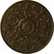 Ekena Millwork Versailles Ceiling Medallion (Fits Canopies up to 3 1/4"), Hand-Painted Brass, 33"OD x 1 3/4"P CM33VEBRS - alternate 1